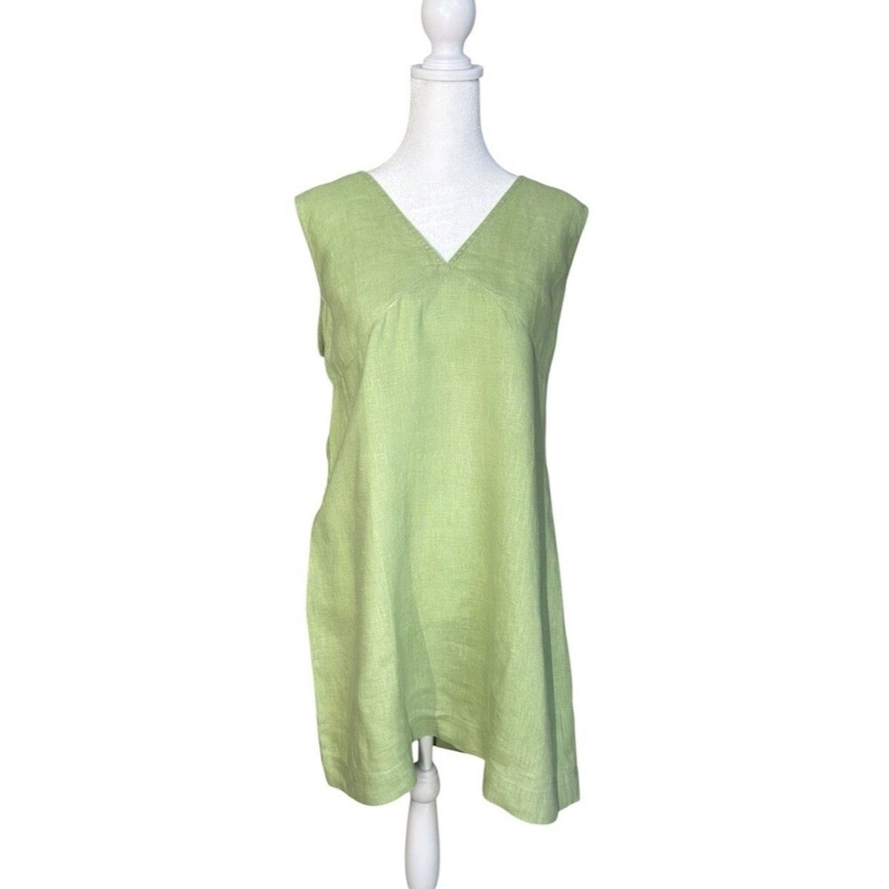 Madewell Light Green V-Neck Midi Dress